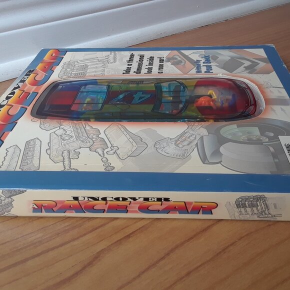 Model Engine 'Uncover A Race Car' 3 Dimensional Book  RARE - Picture 6 of 12